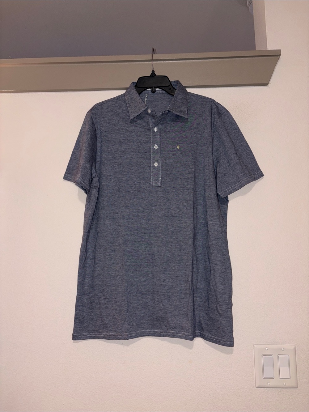 Criquet Men’s Blue Polo Shirt SZ L NWT